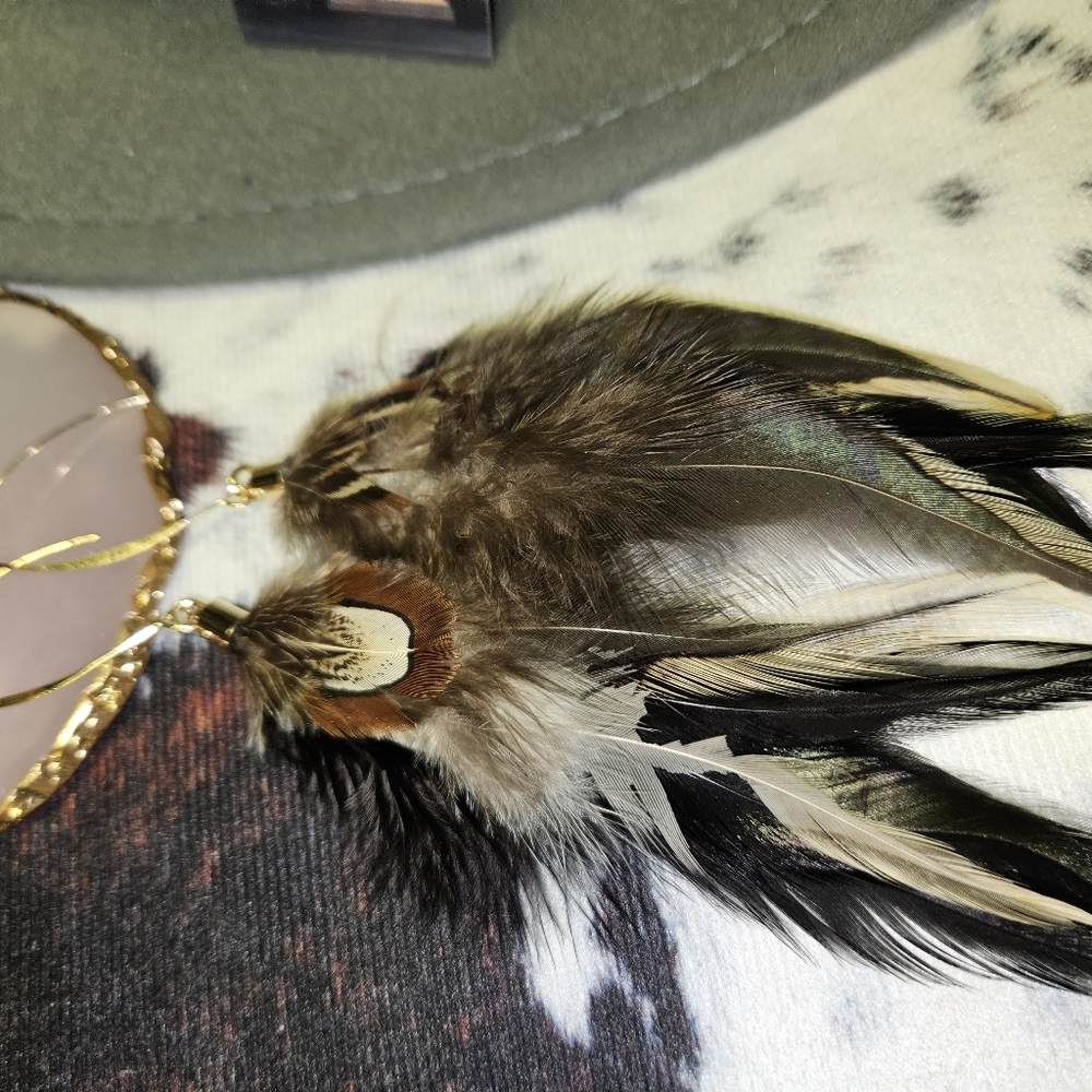 Beautiful feather earrings - Picture 4 of 6